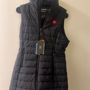 ORORO Heated Down Vest Womens S Black  No Battery Pack Included